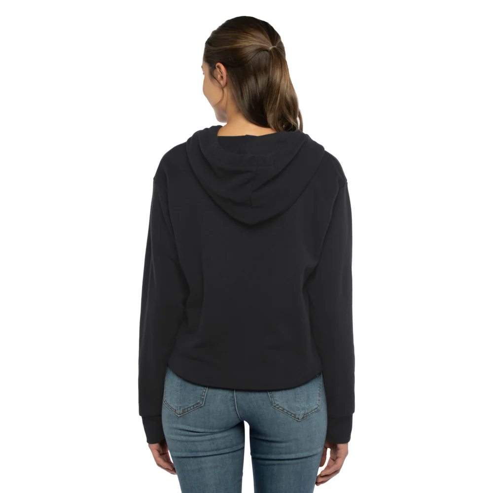 Women's Laguna Sueded Raw Edge Crop Hoodie - Image 2