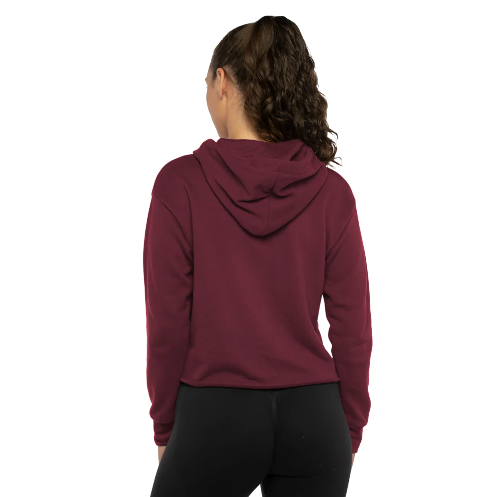 Women's Laguna Sueded Raw Edge Crop Hoodie - Image 2