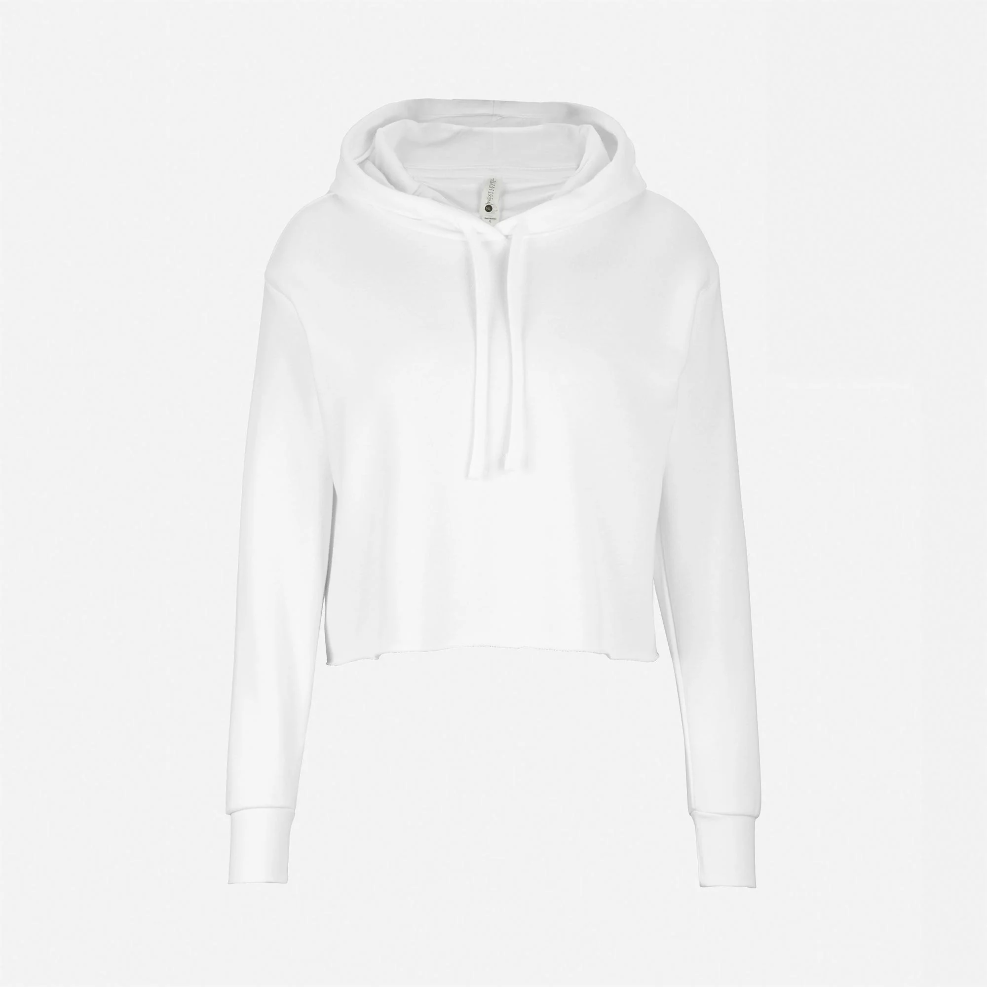 Women's Laguna Sueded Raw Edge Crop Hoodie - Image 3