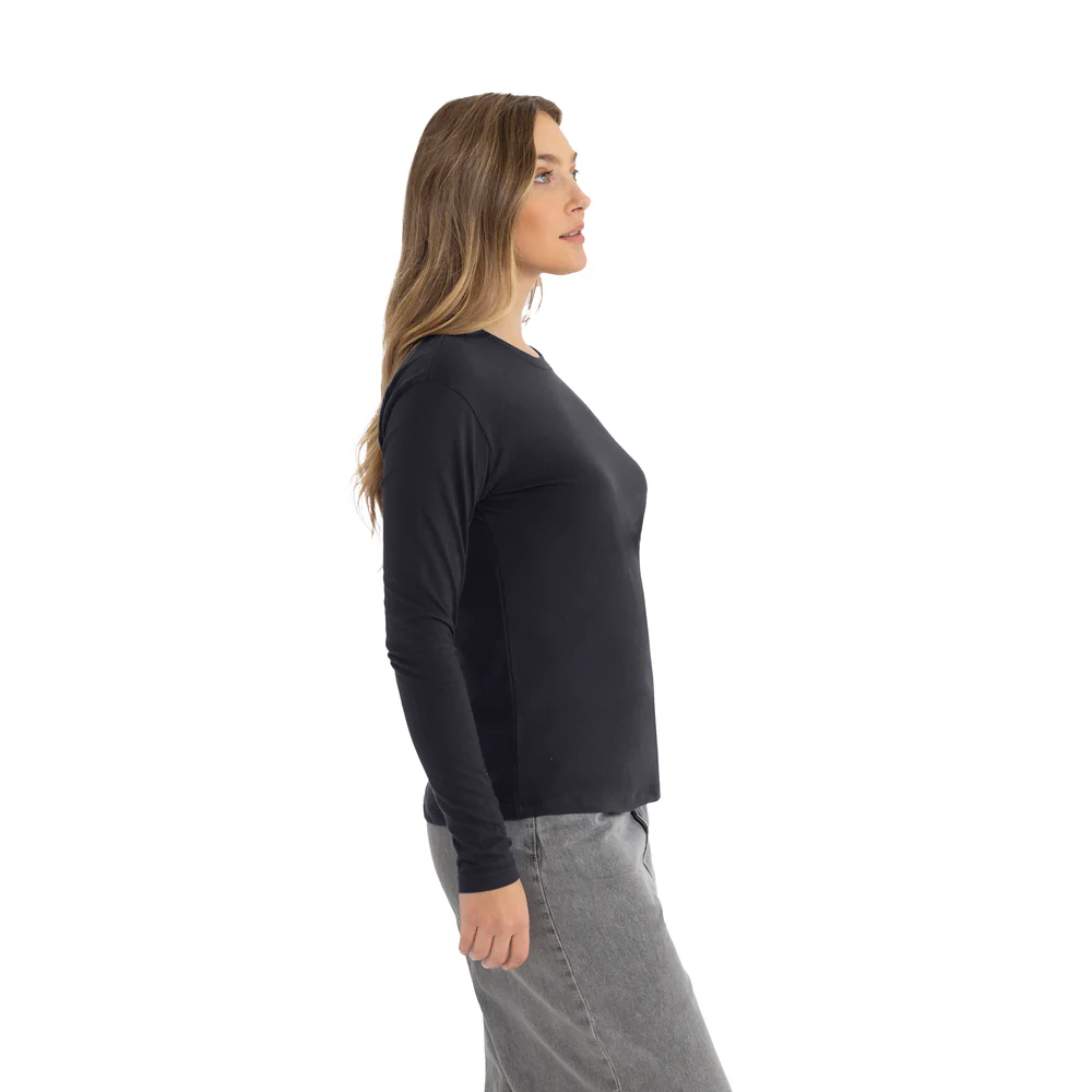 Women's Cotton Relaxed Long Sleeve T-shirt - Image 3