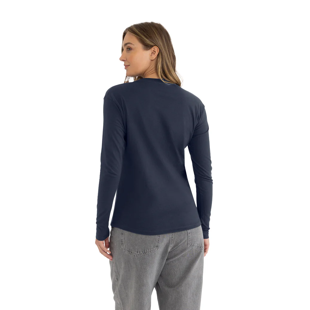Women's Cotton Relaxed Long Sleeve T-shirt - Image 2
