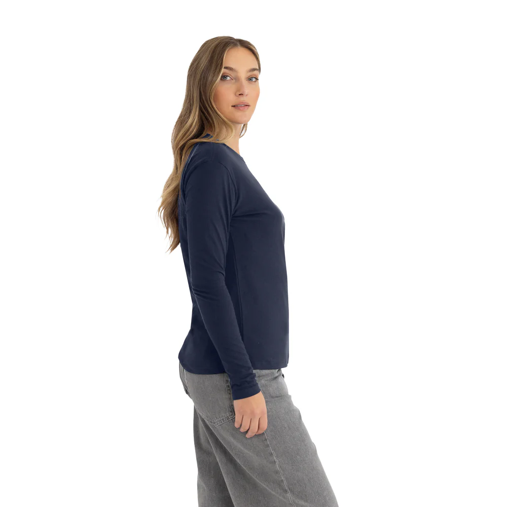 Women's Cotton Relaxed Long Sleeve T-shirt - Image 3