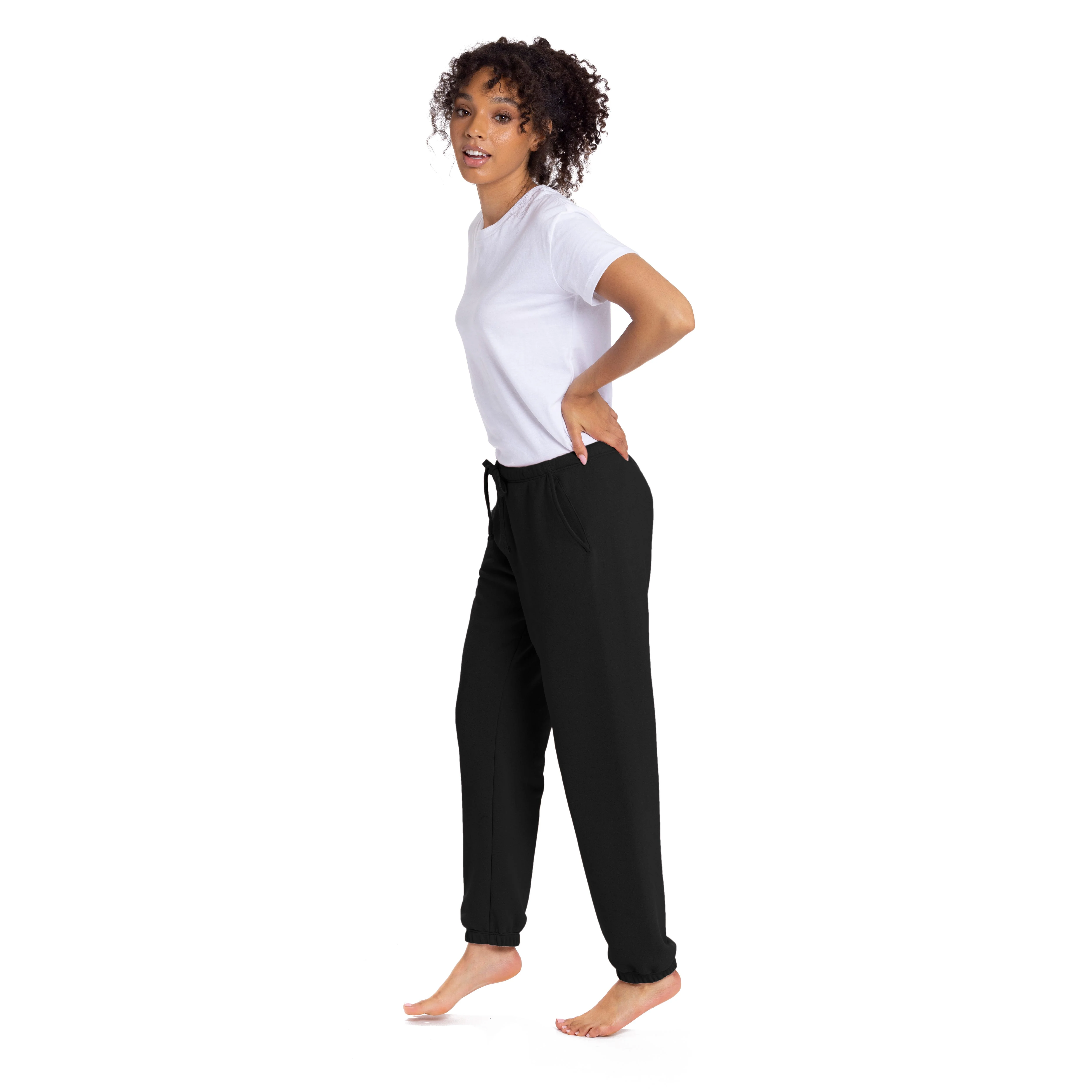 Women's Sueded French Terry Sweatpants - Image 3