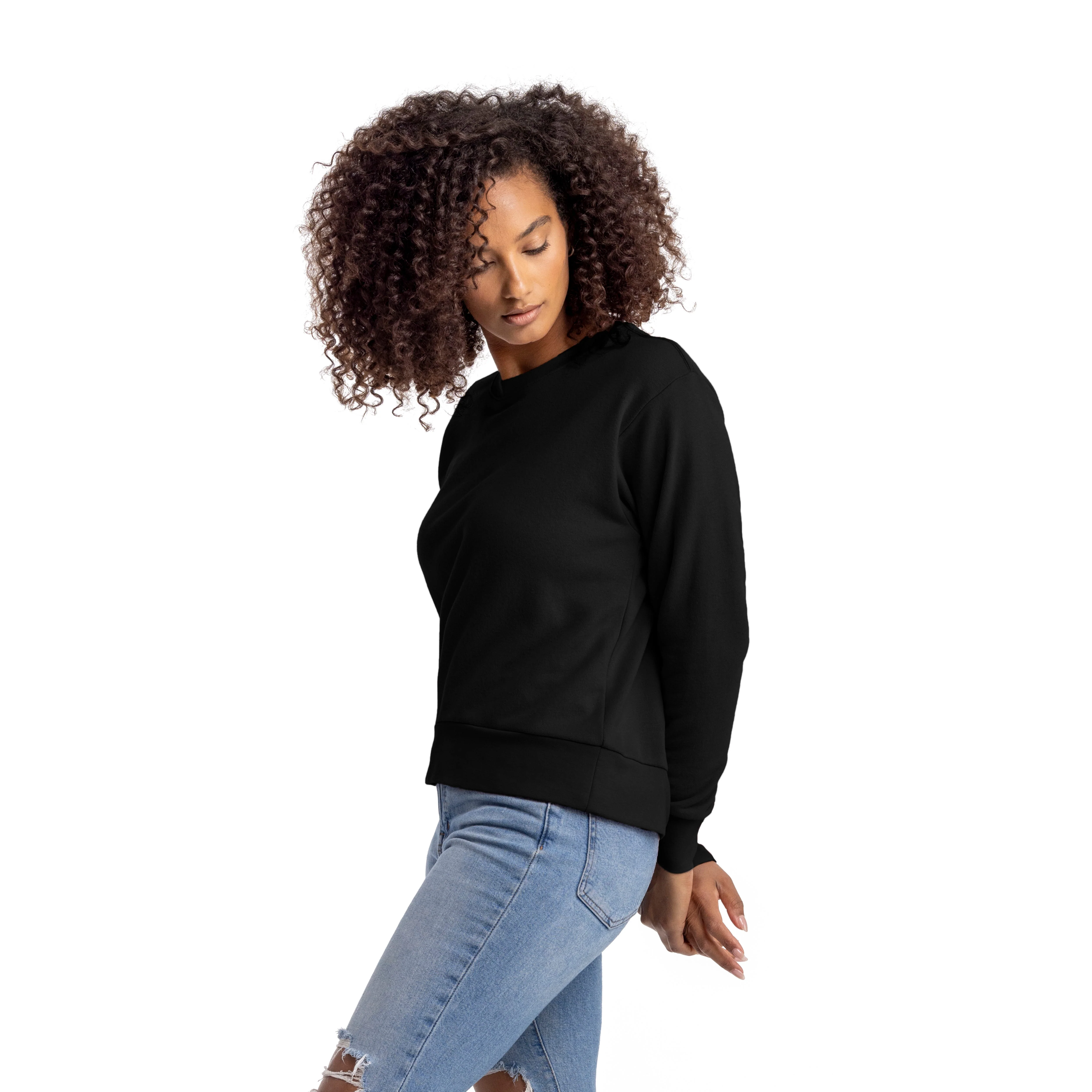Women's Sueded French Terry Sweatshirt - Image 3