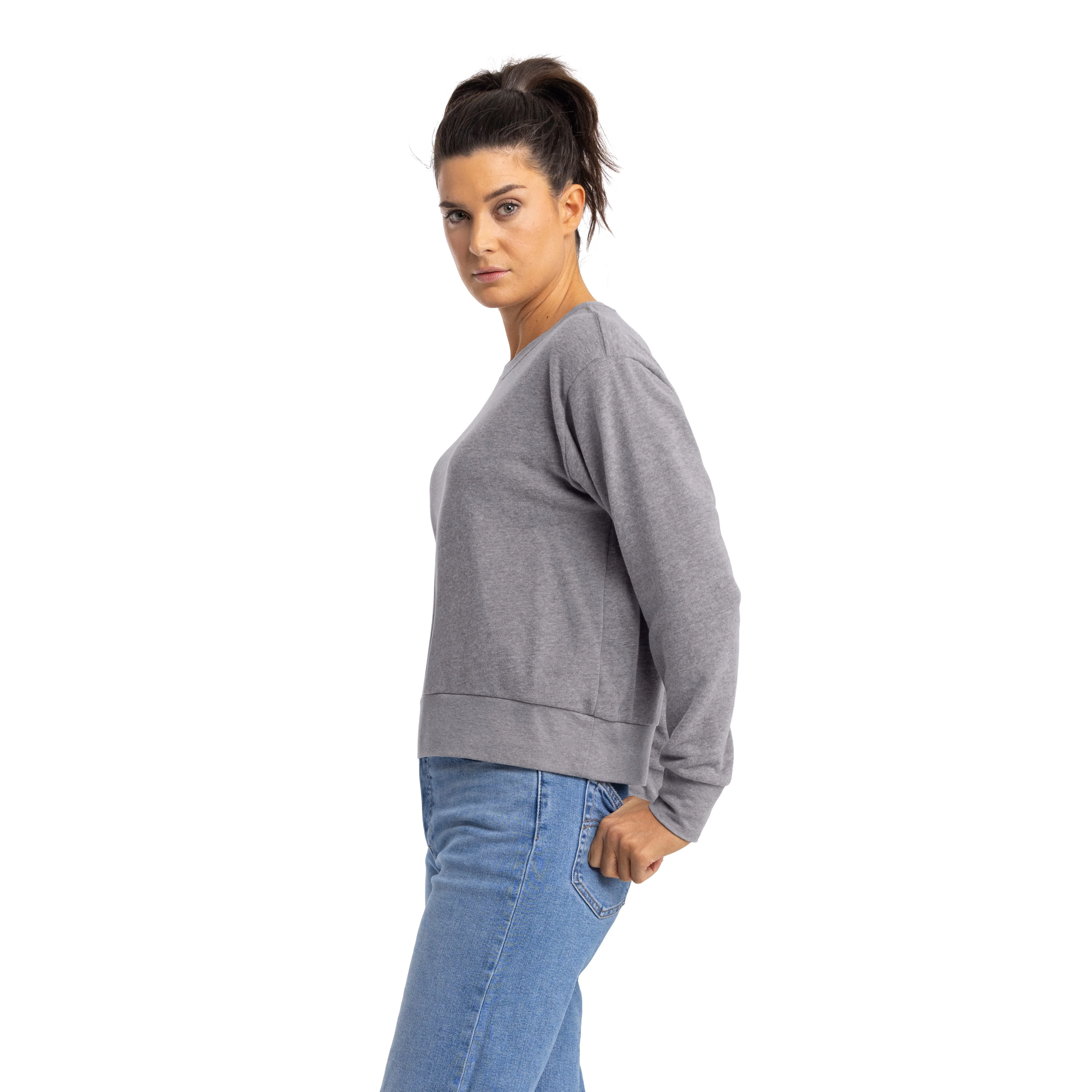 Women's Sueded French Terry Sweatshirt - Image 3