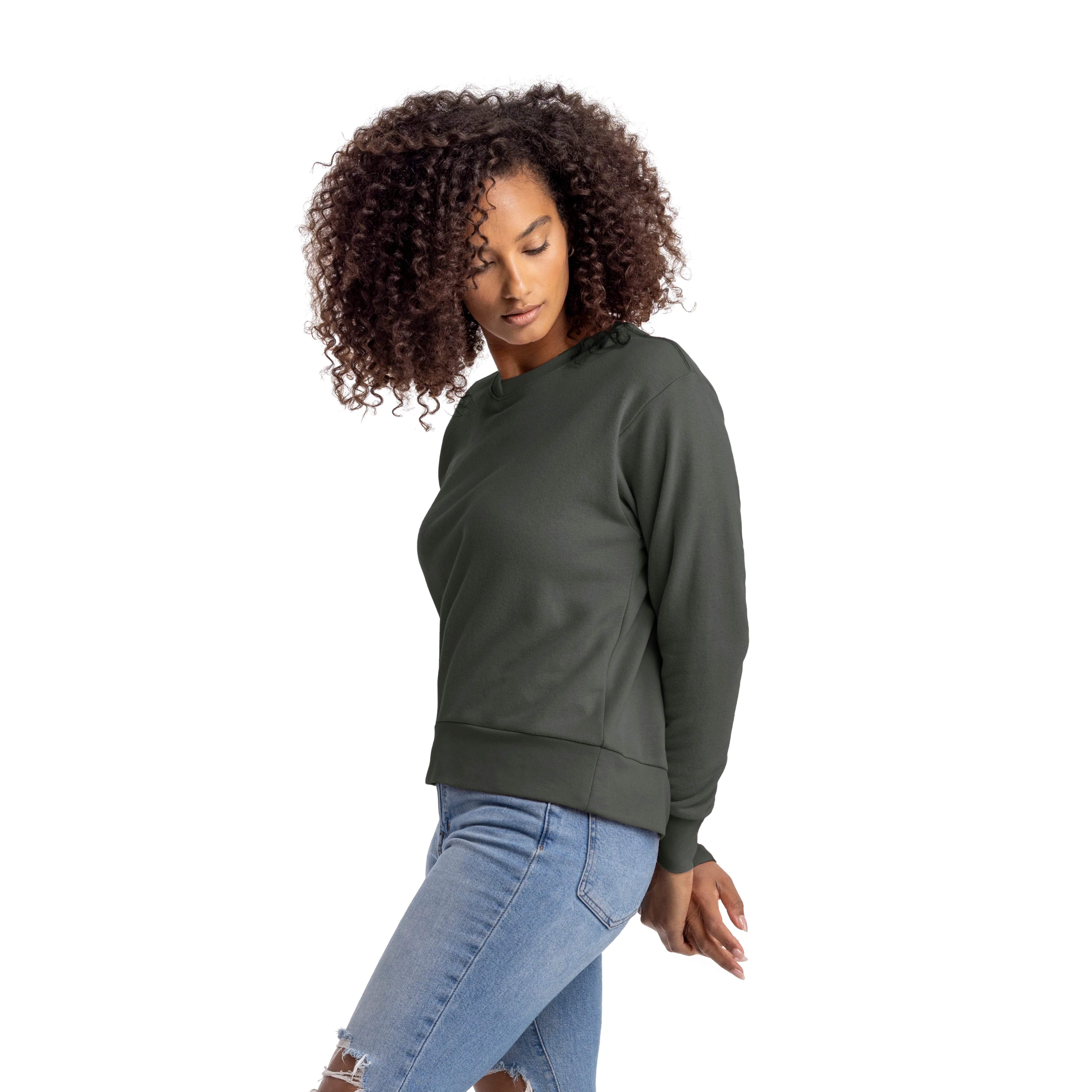 Women's Sueded French Terry Sweatshirt - Image 3